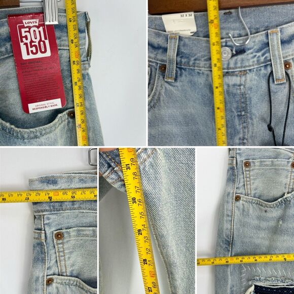 Levi’s 501 NWT Men’s 150 Anniversary Jeans Button Fly Straight Leg Size 32x32 - Picture 9 of 16